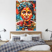 Mijn digitale kunstborstel canvas afdruk (Insitu (Slaapkamer))