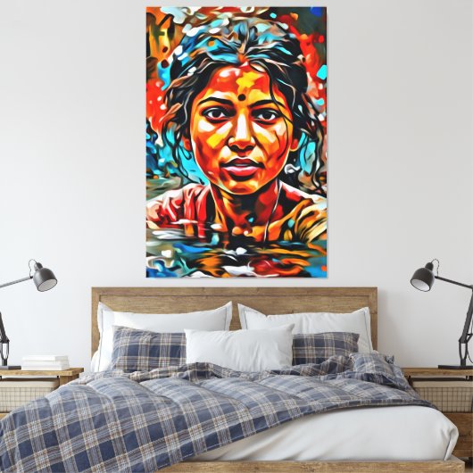 Mijn digitale kunstborstel canvas afdruk (Insitu (Slaapkamer))