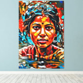 Mijn digitale kunstborstel canvas afdruk (Insitu (Houten vloer))