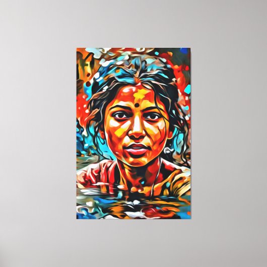 Mijn digitale kunstborstel canvas afdruk (Voorkant)