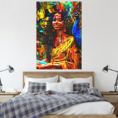 Mijn digitale kunstborstel canvas afdruk (Insitu (Slaapkamer))