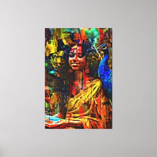 Mijn digitale kunstborstel canvas afdruk (Voorkant)