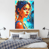Mijn digitale kunstborstel canvas afdruk (Insitu (Slaapkamer))