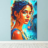 Mijn digitale kunstborstel canvas afdruk (Insitu (Houten vloer))