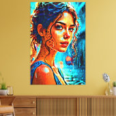 Mijn digitale kunstborstel canvas afdruk (Insitu (Woonkamer))