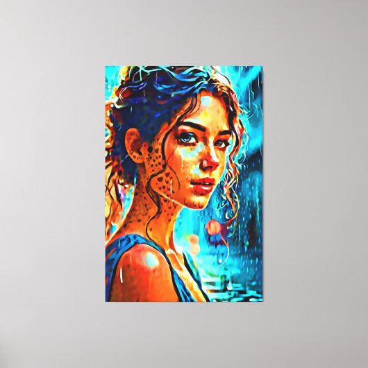 Mijn digitale kunstborstel canvas afdruk (Voorkant)