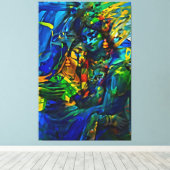 Mijn digitale kunstborstel canvas afdruk (Insitu (Houten vloer))