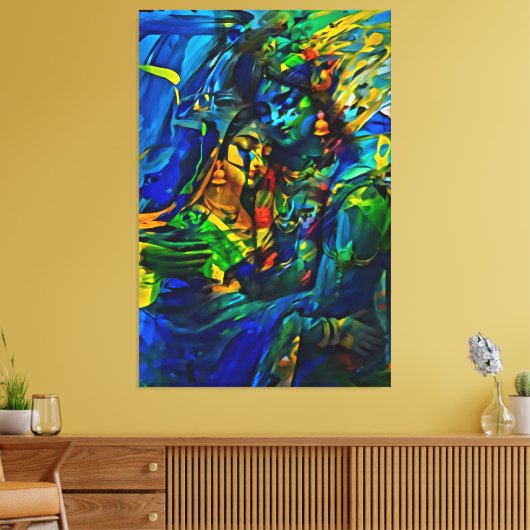 Mijn digitale kunstborstel canvas afdruk (Insitu (Woonkamer))