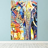 Mijn digitale kunstborstel canvas afdruk (Insitu (Houten vloer))