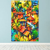 Mijn digitale kunstborstel canvas afdruk (Insitu (Houten vloer))