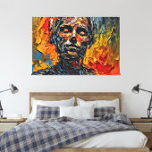 Mijn digitale kunstborstel canvas afdruk (Insitu (Slaapkamer))