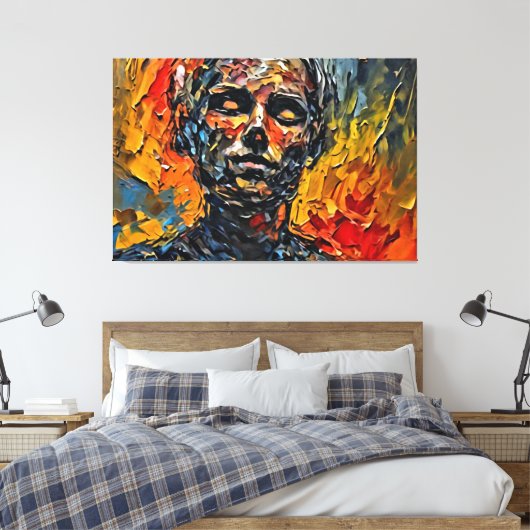 Mijn digitale kunstborstel canvas afdruk (Insitu (Slaapkamer))