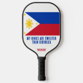 MIJN DINKs ZOETER DAN BIBINGKA Leuk Filipijns Pickleball Paddle (Voorkant)