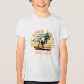 Mijn Dino World Jeugd Tri-Blend Shirt (Voorkant)