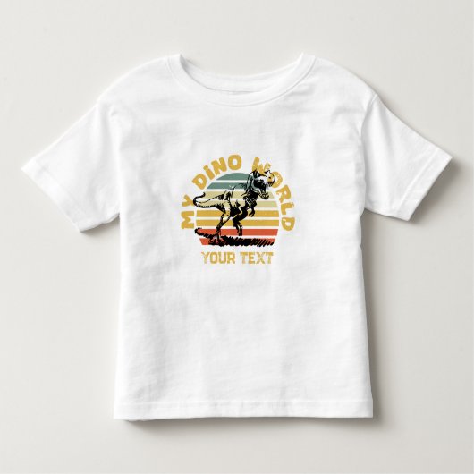 Mijn Dino World Peuter Fijne Jersey T-shirt (Voorkant)