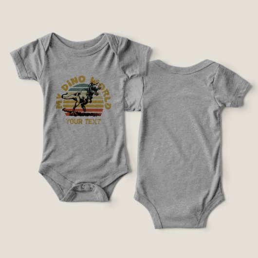 Mijn Dino World Tri-blend (Ontwerp Voorkant & Achterkant)