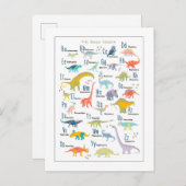 Mijn Dinosaur Alphabet Briefkaart (Voorkant / Achterkant)