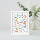 Mijn Dinosaur Alphabet Briefkaart (Staand voorkant)
