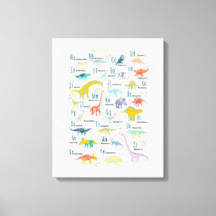 Mijn Dinosaur Alphabet Canvas Afdruk