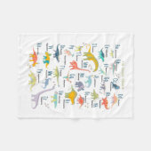 Mijn Dinosaur Alphabet Fleece Deken (Voorkant (Horizontaal))