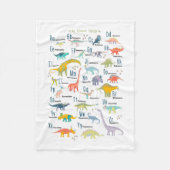 Mijn Dinosaur Alphabet Fleece Deken (Voorkant)