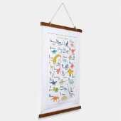 Mijn Dinosaur Alphabet Hangend Wandkleed (Gebogen)