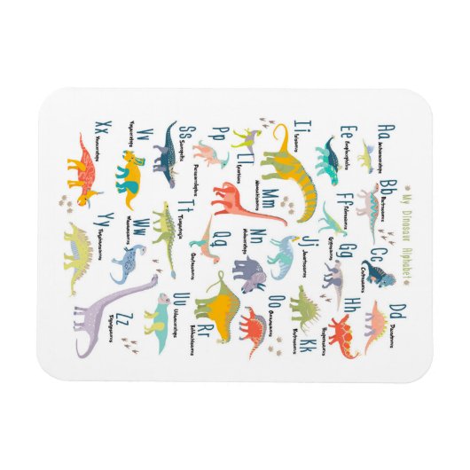 Mijn Dinosaur Alphabet Magneet (Horizontaal)