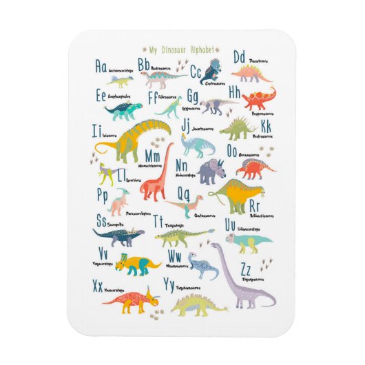 Mijn Dinosaur Alphabet Magneet (Verticaal)