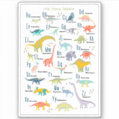 Mijn Dinosaur Alphabet Sticker (Voorkant)