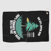 Mijn Disc Golf zit in de bomen Golfhanddoek (Horizontaal)