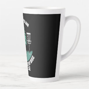 Mijn Disc Golf zit in de bomen Latte Mok