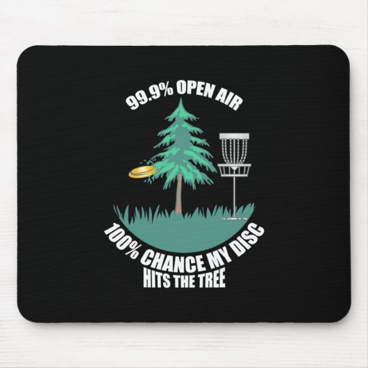 Mijn Disc Golf zit in de bomen Muismat (Voorkant)