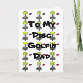 Mijn disc golfen vader vaders dag wenskaart kaart (Voorkant)