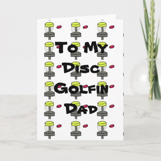 Mijn disc golfen vader vaders dag wenskaart kaart (Voorkant)