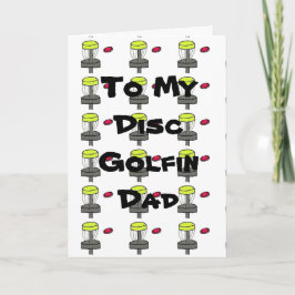 Mijn disc golfen vader vaders dag wenskaart kaart