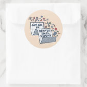 Mijn DM is beter dan de jouwe Ronde Sticker (Tas)