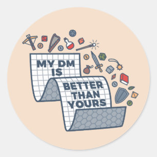 Mijn DM is beter dan u Ronde Sticker