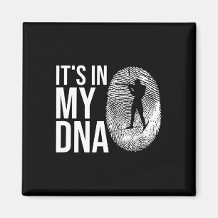 Mijn DNA Biathlon Vingerafdruk Skiën Slogan Schiet Magneet