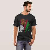 Mijn Dna Eritrea vlag Apparel zwart-Amerikaans T-shirt (Voorkant volledig)