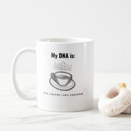 Mijn DNA is 50% Coffee 50% Chutzpah grappige joods Koffiemok