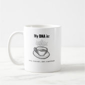 Mijn DNA is 50% Coffee 50% Chutzpah grappige joods Koffiemok (Links)