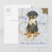 Mijn Doberman Ate Mijn Lesson Plan Briefkaart (Voorkant / Achterkant)