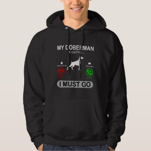 Mijn doberman Dog noemt grappig Hoodie