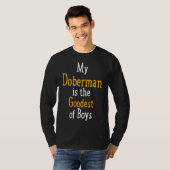 Mijn doberman is de beste jongens hond t-shirt (Voorkant volledig)