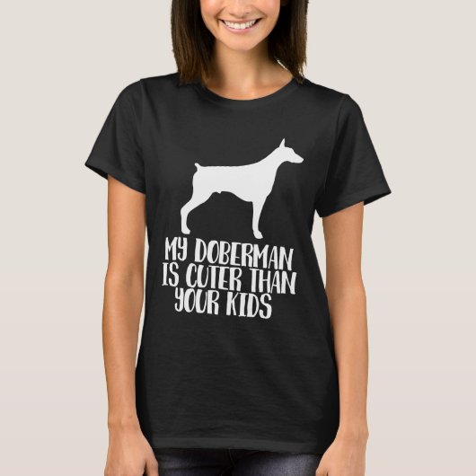 Mijn doberman is kutter dan je Kinderen T-shirt (Voorkant)