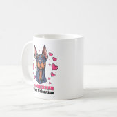 Mijn Doberman is mijn Valentijn Schattige Funny Koffiemok (Voorkant links)