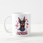 Mijn Doberman is mijn Valentijn Schattige Funny Koffiemok (Links)