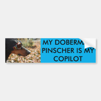 MIJN DOBERMAN PINSCHER IS MIJN KOPILOOT BUMPERSTICKER