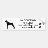 MIJN Doberman Pinscher is slimmer dan je eer Bumpersticker (Voorkant)