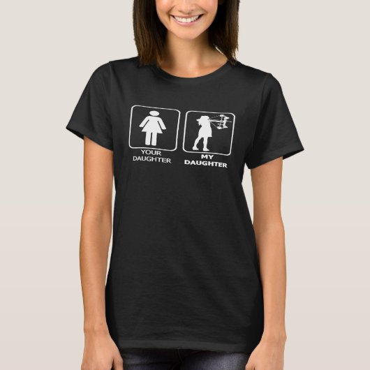 Mijn dochter Archery Mijn dochter Bow Hunts T-shirt (Voorkant)
